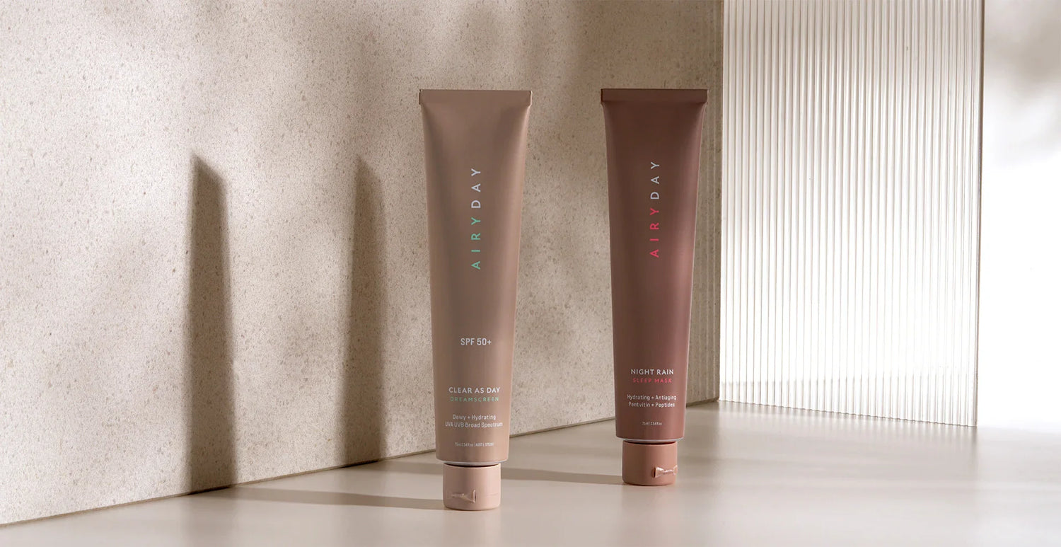 Airyday SPF50+ sunscreen range, available at The Glow Co. Aesthetics Brisbane